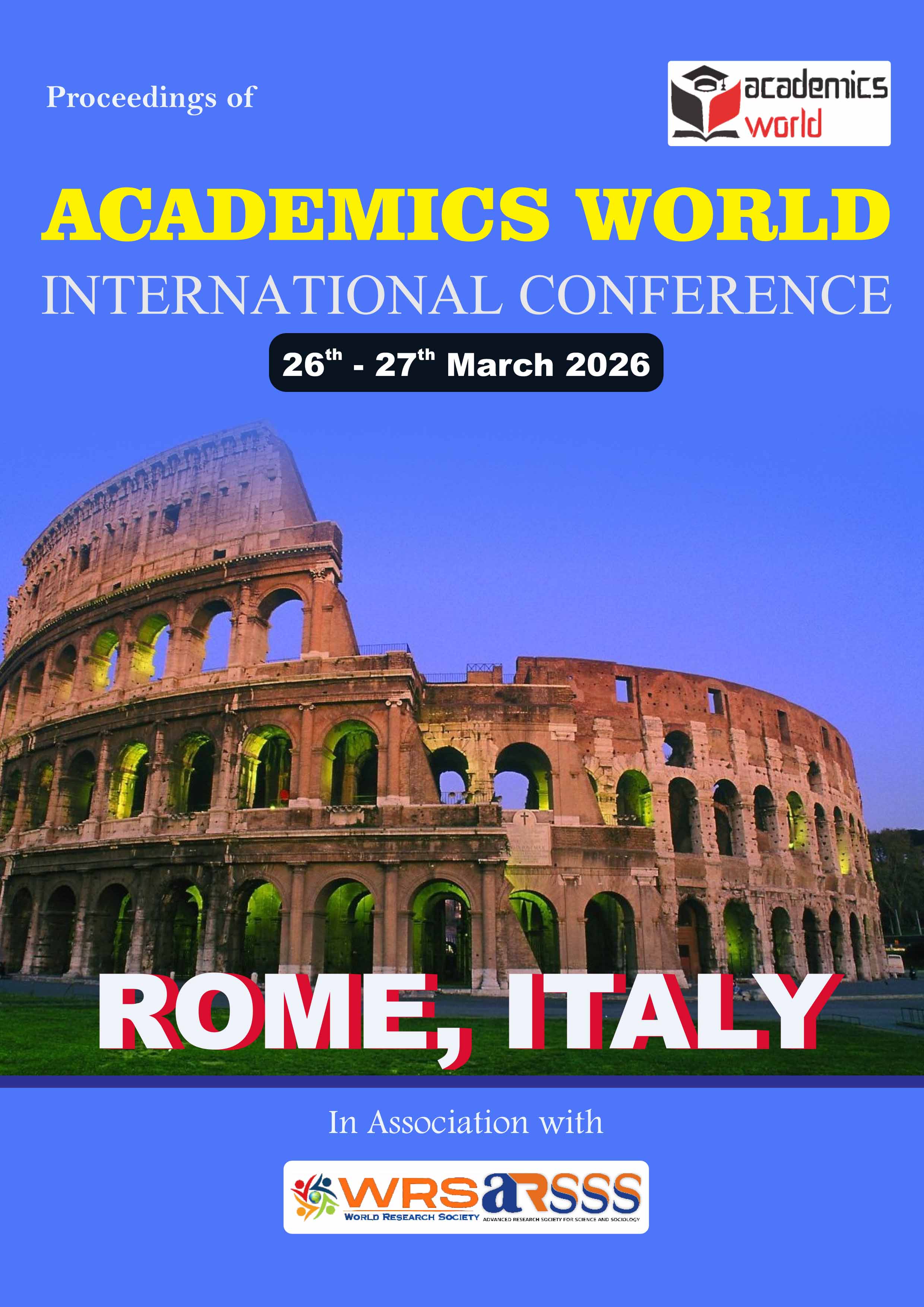 ACADEMICS WORLD INTERNATIONAL CONFERENCE